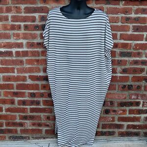 Stripped bat-wing dress